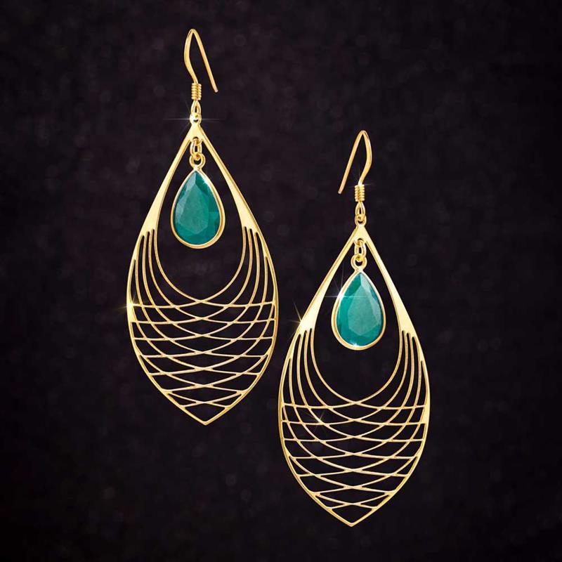 Emerald Chandelier Earrings